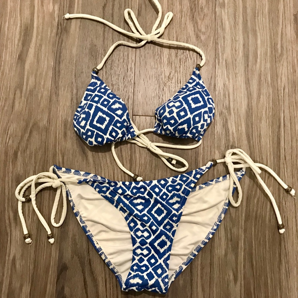 Eberjey blue ikat bikini